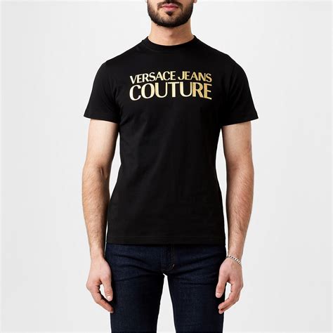 versace jeans t-shirt print black|Versace Jeans couture outlet usa.